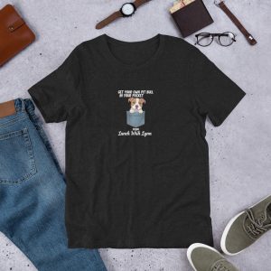 Lunch with Lynn - Pocket Pit Bull - Unisex t-shirt