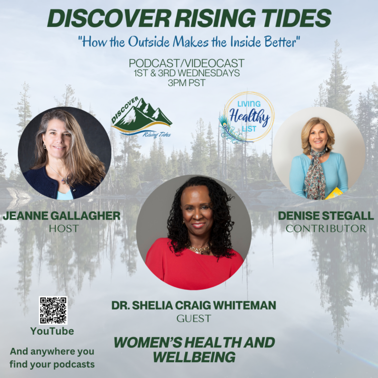 Discover Rising Tides Jeanne Gallagher discusses To Pee or Not to Pee. with guest Dr. Shelia Craig Whiteman DPT, CLT,CHC. Denise Stegall joins with the Healthy Living Happy Mid-Life segment on KPHRED Radio Favorite shows